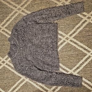 Gray cropped fuzzy sweatshirt Medium